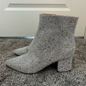 Betsey Johnson rhinestone booties